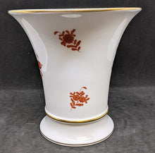 Load image into Gallery viewer, HEREND - Fine Bone China - 5460 Vase - Burnt Orange &amp; Gold Detail
