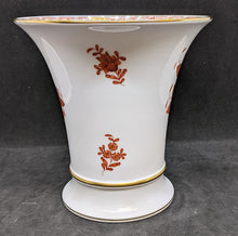 Load image into Gallery viewer, HEREND - Fine Bone China - 5460 Vase - Burnt Orange &amp; Gold Detail

