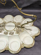 Load image into Gallery viewer, Large 10 Place CAPIDOMONTE Serving Tray - Brass handle
