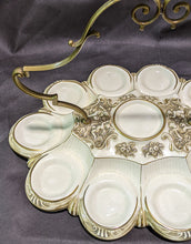 Load image into Gallery viewer, Large 10 Place CAPIDOMONTE Serving Tray - Brass handle
