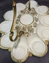 Load image into Gallery viewer, Large 10 Place CAPIDOMONTE Serving Tray - Brass handle
