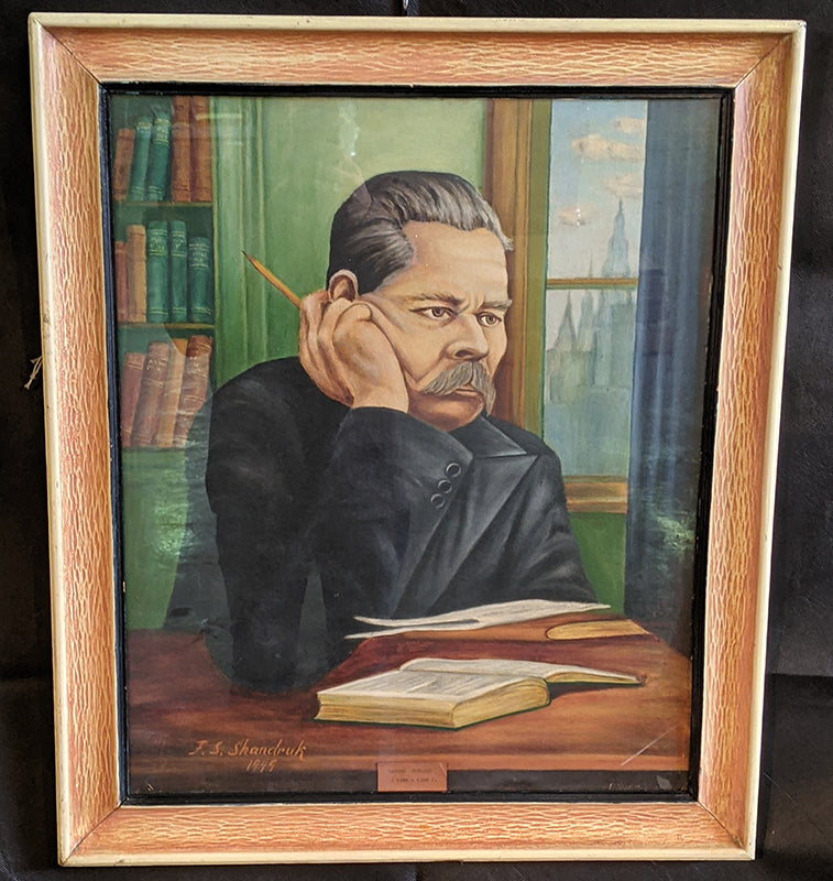 Original Art by F. S. Shandruk - 1949 - Maxim Gorky - Russian Writer