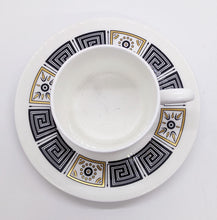 Load image into Gallery viewer, Pair of Wedgwood Asia Black Pattern Demitasse Cup &amp; Saucers
