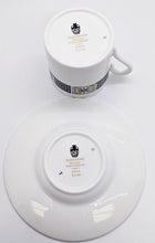 Load image into Gallery viewer, Pair of Wedgwood Asia Black Pattern Demitasse Cup &amp; Saucers
