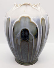 Load image into Gallery viewer, Beautiful Slip Glaze Pottery Vase - Green / Blue / White - 7&quot;
