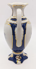 Load image into Gallery viewer, Royal Dux Bohemia Small Vase - Made In Czechoslovakia - Blue &amp; Gold

