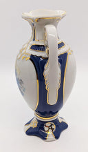 Load image into Gallery viewer, Royal Dux Bohemia Small Vase - Made In Czechoslovakia - Blue &amp; Gold
