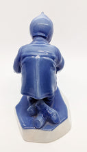 Load image into Gallery viewer, Vintage Blue To White Porcelain Boy Figurine - Solnay, Hungary
