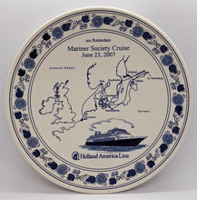 Load image into Gallery viewer, Vintage Delft Holland Mariner Society Cruise (6/23/2007) Souvenir Plate - 9 1/2&quot;
