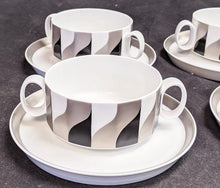 Load image into Gallery viewer, 4 x TAPIO WIRKKALA - Rosenthal - Mid Century Modern Soup Bowl &amp; Saucers
