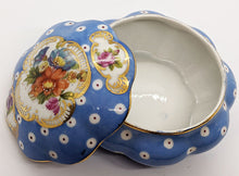 Load image into Gallery viewer, Vintage Austrian China Powder / Vanity Box - Beehive Mark - Powder Blue
