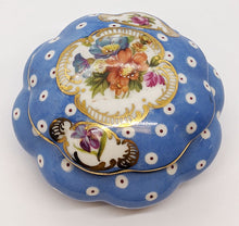 Load image into Gallery viewer, Vintage Austrian China Powder / Vanity Box - Beehive Mark - Powder Blue
