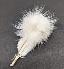 Load image into Gallery viewer, Vintage White Mink Rose Pin / Brooch
