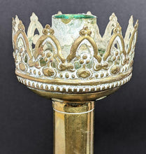 Load image into Gallery viewer, Vintage Brass Candlestick Holders - Pair - 10 1/2&quot; Tall
