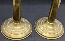 Load image into Gallery viewer, Vintage Brass Candlestick Holders - Pair - 10 1/2&quot; Tall
