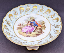 Load image into Gallery viewer, Limoges Signed Hand Painted Scene Footed Pedestal Candy Dish
