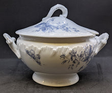 Load image into Gallery viewer, Porcelain Sugar Bowl With Etched Rose Flower &amp; Bird Designs
