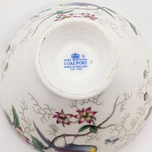 Load image into Gallery viewer, Vintage Coalport Bone China Open Sugar Bowl – Birds &amp; Bugs – Flora &amp; Fauna
