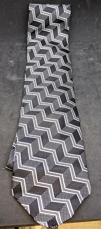 Black & White Versace Silk Necktie