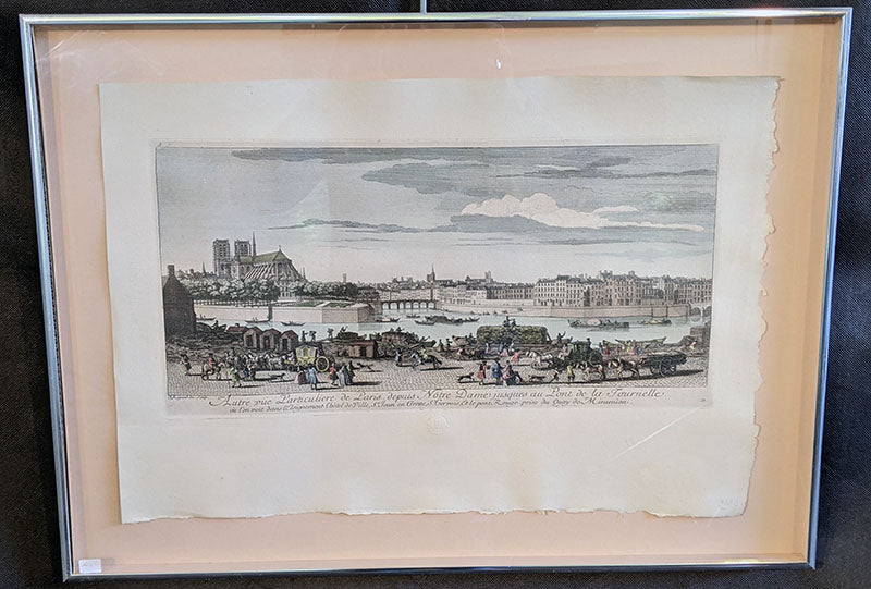 View of Paris from Notre Dame - Musee De Louvre Chalcography Engraving
