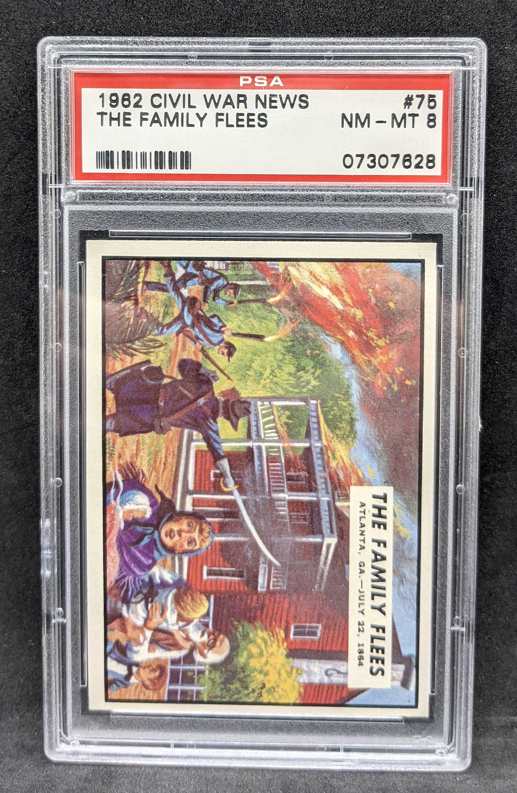 1962 Civil War News The Family Flees #75 PSA NM - MT 8 Serial #07307628
