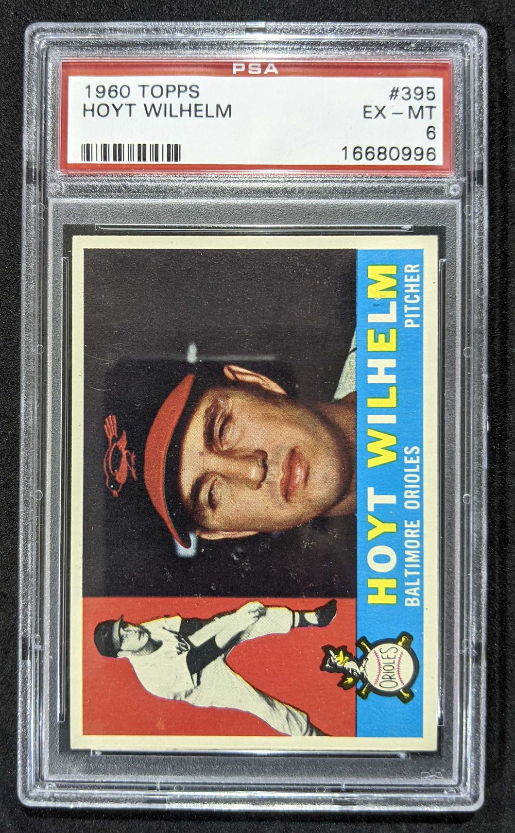 1960 TOPPS Hoyt Wilhelm #395 PSA Graded EX - MT 6, 16680996