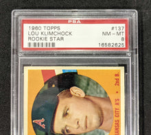 Load image into Gallery viewer, 1960 Topps Lou Klimchock Rookie Star #137 PSA NM-MT 8 (Well Centered), 16582625
