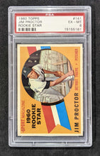Load image into Gallery viewer, 1960 Topps Jim Proctor Rookie Star #141 PSA EX-MT 6 (Well Centered), 15155161
