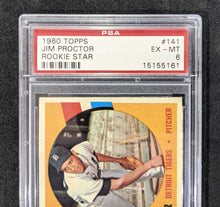 Load image into Gallery viewer, 1960 Topps Jim Proctor Rookie Star #141 PSA EX-MT 6 (Well Centered), 15155161
