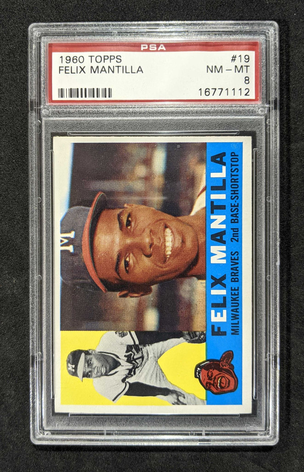 1960 Topps Felix Mantilla #19 PSA NM-MT 8, 16771112