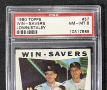 Load image into Gallery viewer, 1960 Topps Win-Savers Lown/Staley #57 PSA NM-MT 8, 10317969
