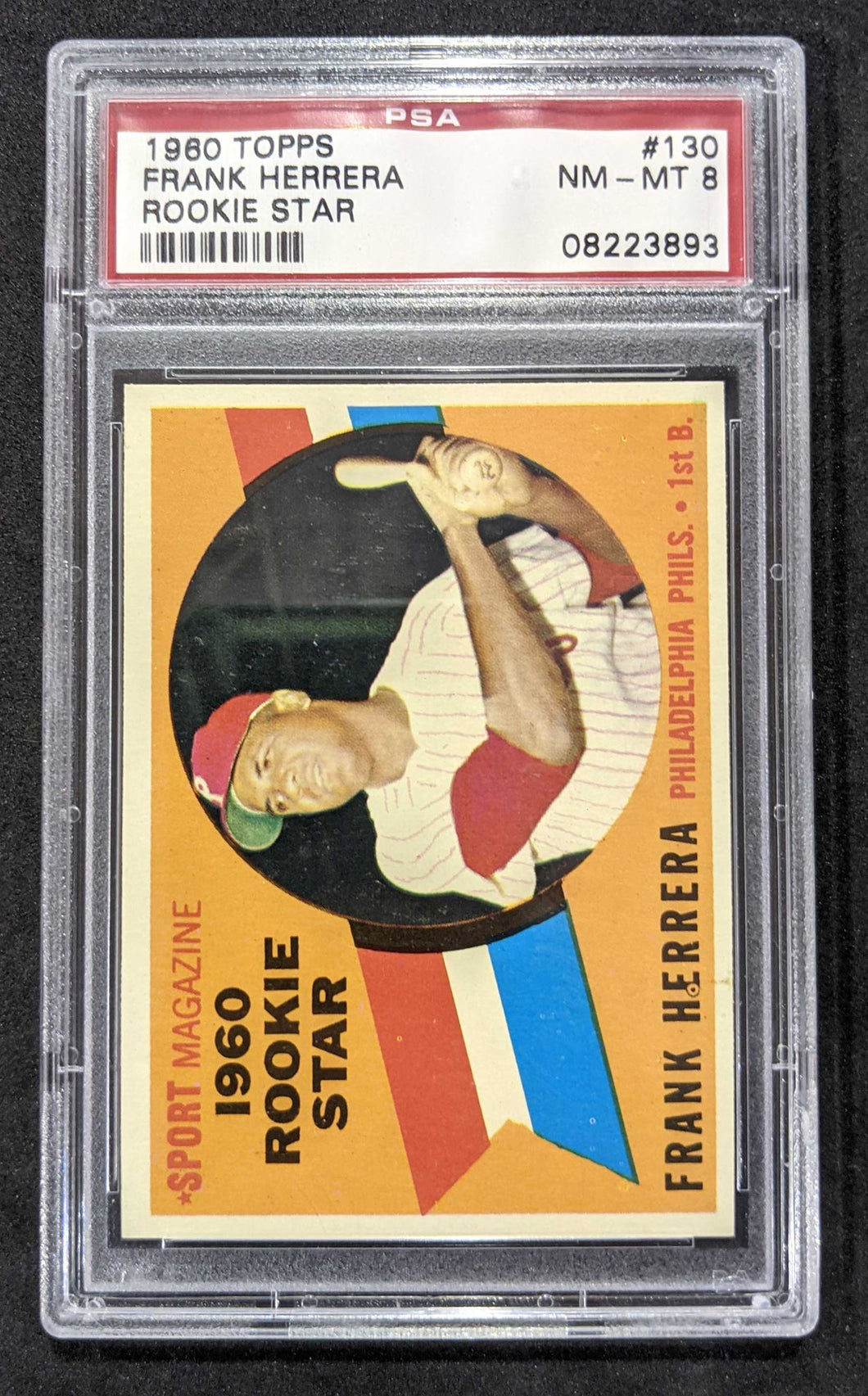 1960 Topps Frank Herrera Rookie Star #130 PSA NM-MT 8, 08223893
