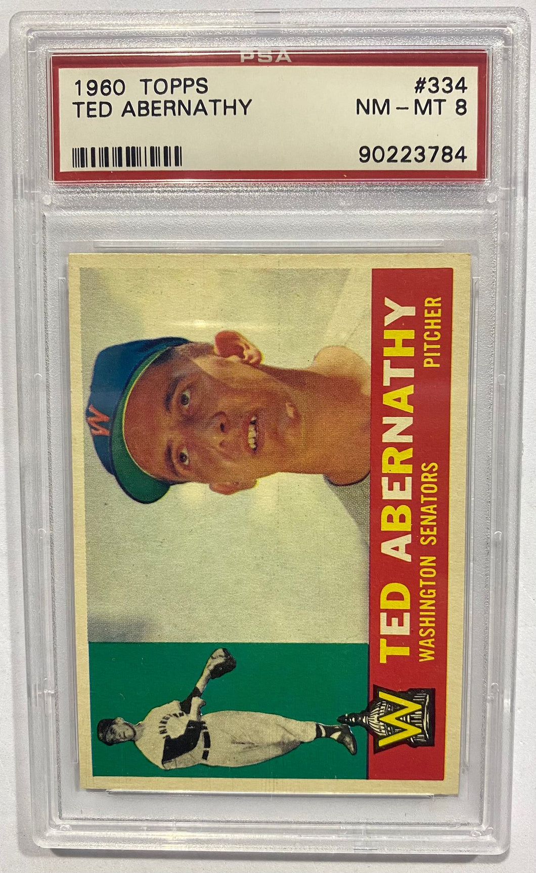 1960 Topps Ted Abernathy #334 PSA NM-MT 8, 90223784