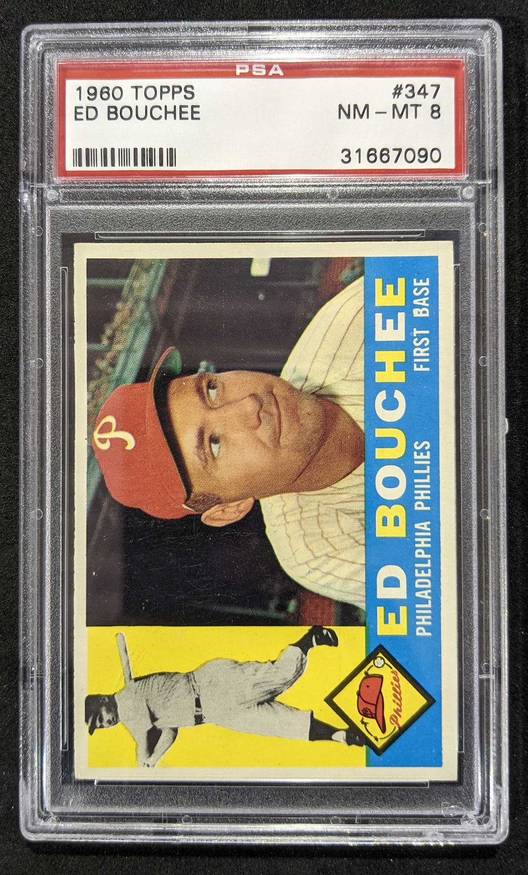 1960 Topps Ed Bouchee #347 PSA NM-MT 8, 31667090
