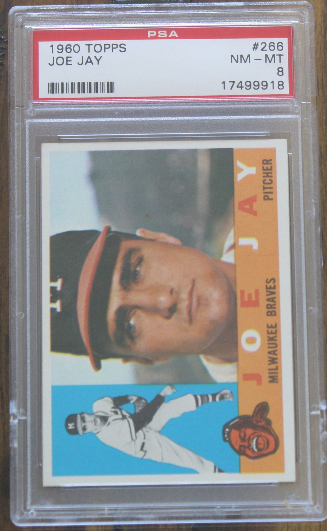 1960 Topps Joe Jay #266 PSA NM-MT 8, 17499918
