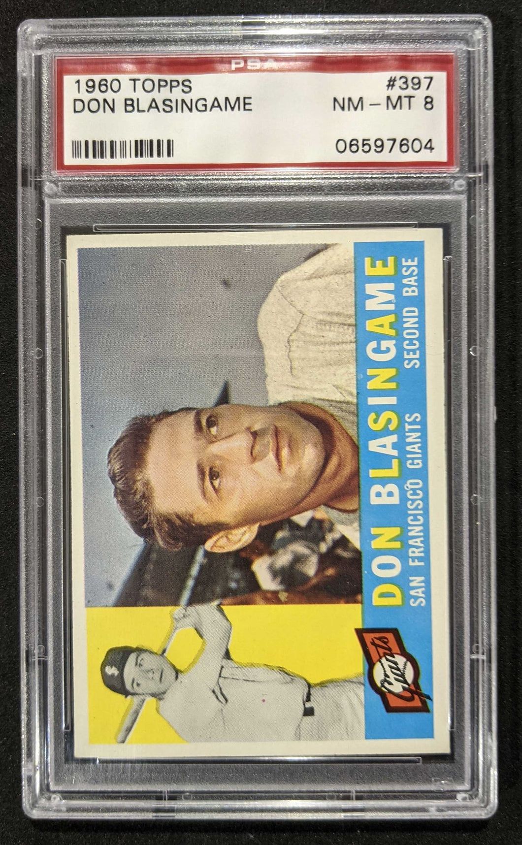 1960 Topps Don Blasingame #397 PSA NM-MT 8, 06597604