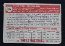 Load image into Gallery viewer, 1952 Topps Pete Castiglione #260 Baseball Card
