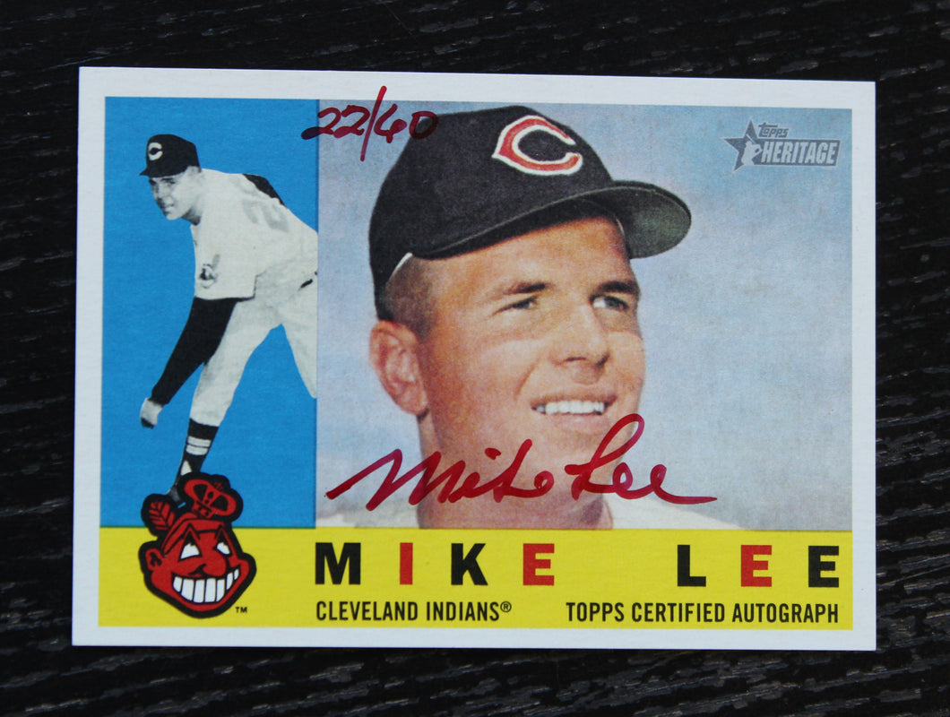 2009 Topps Heritage Real One Red Ink Mike Lee Autograph 22/60