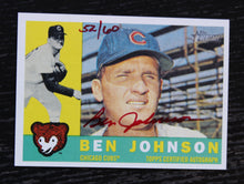Load image into Gallery viewer, 2009 Topps Heritage Real One Red Ink Ben Johnson Autograph 52/60

