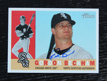 Load image into Gallery viewer, 2009 Topps Heritage Real One Blue Ink Gordon Beckham ROA-GB Signed Baseball Card
