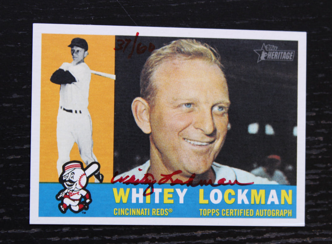 2009 Topps Heritage Real One Red Ink Whitey Lockman Autograph 37/60