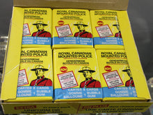Load image into Gallery viewer, Rare 1973 RCMP Royal Canadian Mounted Police Cards Box with 36 Packs Sealed
