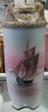 Load image into Gallery viewer, Vintage Hand-Painted Import Nippon Vase w/ Sailboat Pattern

