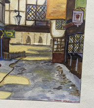 Load image into Gallery viewer, Framed Artwork - Old European Town, Cobblestone Road
