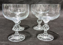 Load image into Gallery viewer, 4 Elegant Crystal Champagne / Sherbet Glasses
