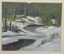 Load image into Gallery viewer, Original Oil &amp; Watercolour, Mixed Media Artwork - First Snow - Signed
