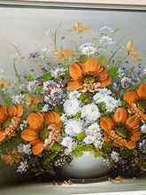Load image into Gallery viewer, Bright Orange Still Life Painting on Canvas - Orange Bouquet

