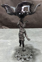 Load image into Gallery viewer, Cast Iron Art Figural Boy Plant Stand
