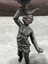 Load image into Gallery viewer, Cast Iron Art Figural Boy Plant Stand
