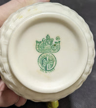 Load image into Gallery viewer, Belleek Green Mark Basket Weave Shamrock Small Pitcher
